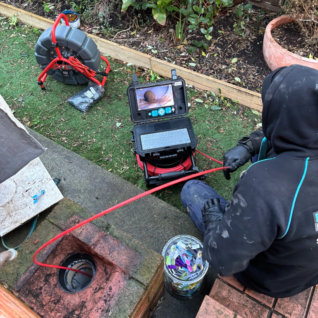 Outdoor drain blockage detection