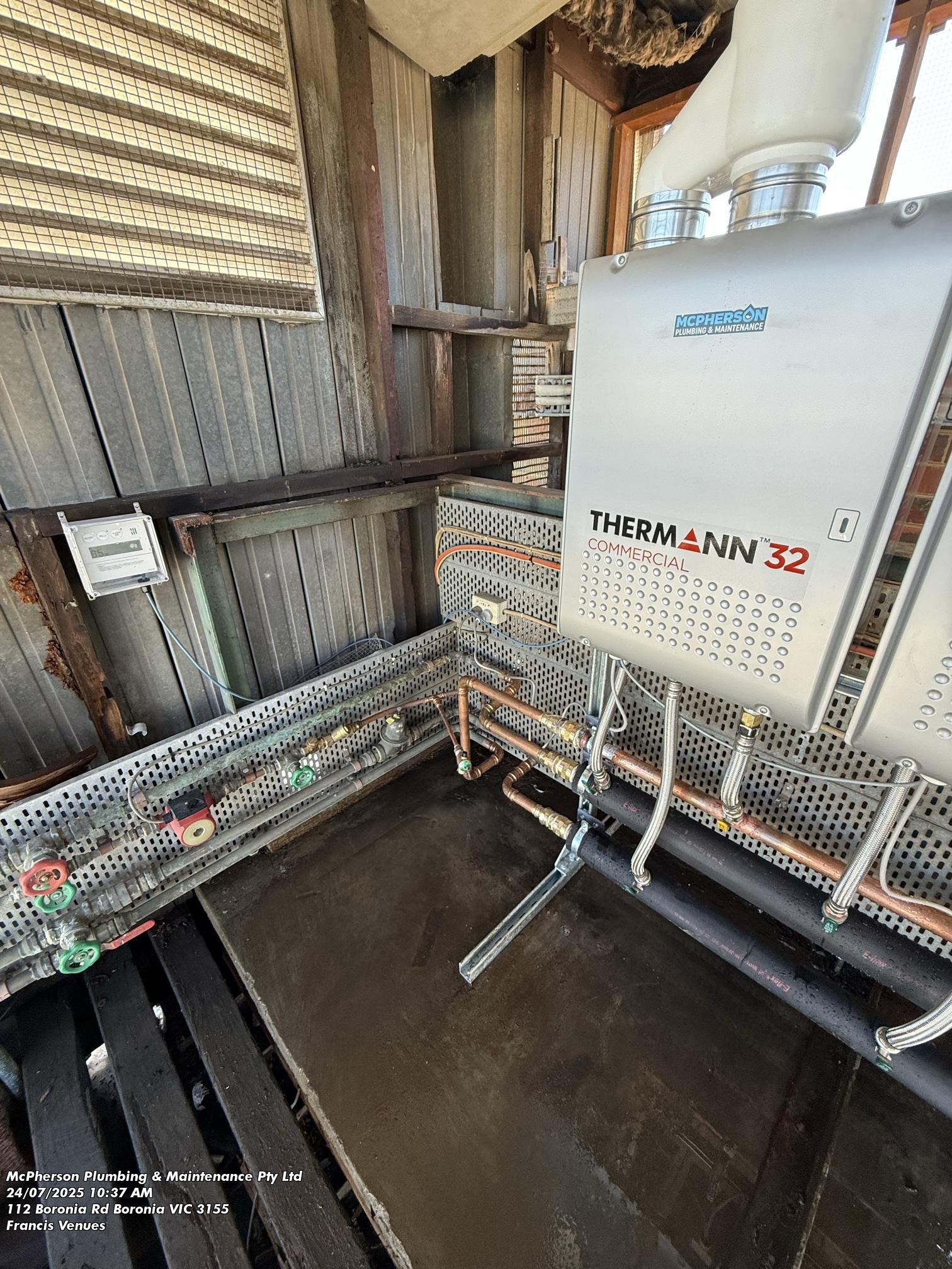 Completed Hot Water Installation at Boronia Hotel